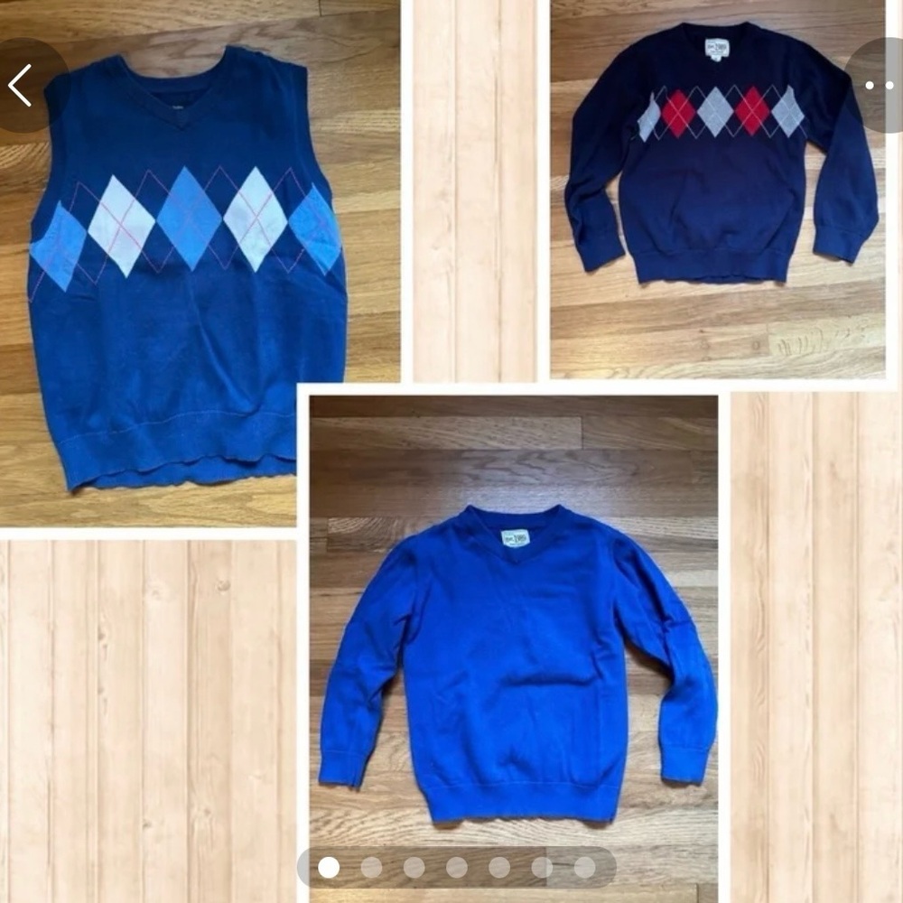 Children’s Place-sweater lot bundle of 3 sweaters vest Boy’s Size 5/6